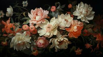 a painting of flowers that is from the series photo