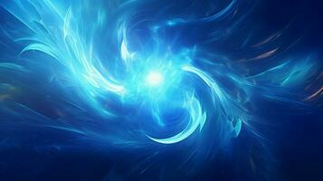 a swirling blue fractal shape of imagination photo