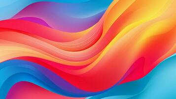 abstract backdrop smooth curves vibrant colors flowing photo