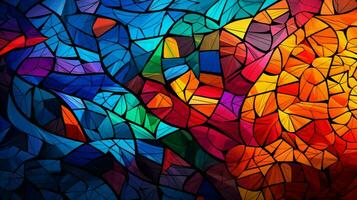 abstract backdrop with vibrant multicolored shapes photo