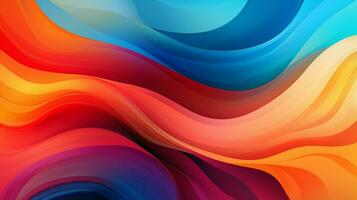 abstract backdrop smooth curves vibrant colors flowing photo