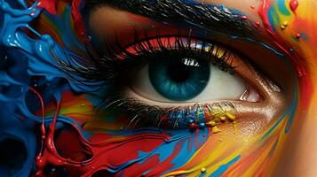 abstract eye portrait of young women elegance photo