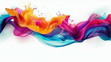 abstract ink wave flowing in vibrant colors photo