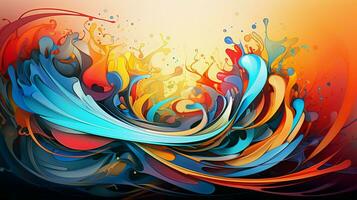 abstract multi colored illustration of vibrant fractal photo