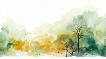 abstract nature illustration tree backdrop watercolor paint photo