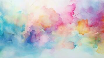 abstract paint background with multi colored watercolor photo