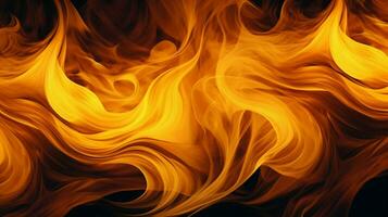 abstract yellow patterns burn in fiery flames photo