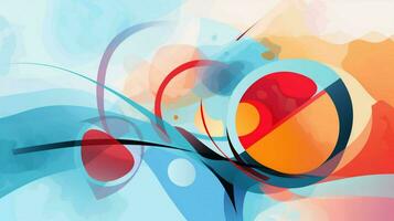 an abstract modern design with bright colors photo