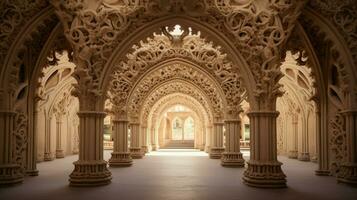 ancient ornamented arches symbolize religious spirituality photo