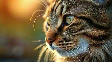 animal in wild nature undomesticated cat close up portrait photo