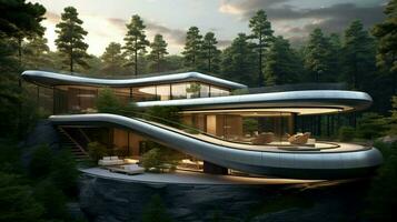 architecture and nature merge in modern design photo