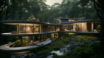 architecture and nature merge in modern design photo