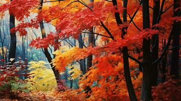 autumn beauty in nature vibrant colored forest foliage photo