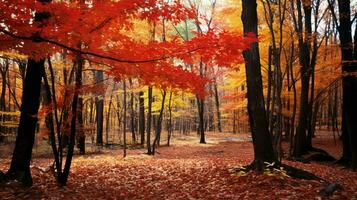 autumn beauty in nature vibrant colored forest foliage photo