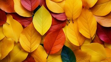 autumn season brings bright yellow multi colored leaves photo