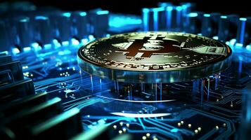blockchain technology controls digital currency photo