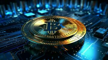 blockchain tecnología control S digital moneda foto