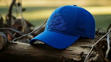 blue baseball cap symbolizes modern sports fashion photo