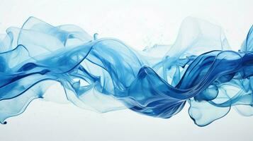 blue ink wave flowing underwater smoothly photo