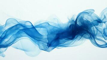 blue ink wave flowing underwater creating smoke photo