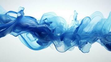 blue ink wave flowing underwater smoothly photo