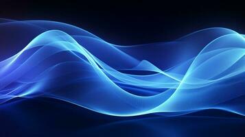 bright sine waves in blue science design photo