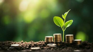 calculating investment growth with selective focus macro photo
