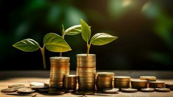 calculating investment growth with selective focus macro photo