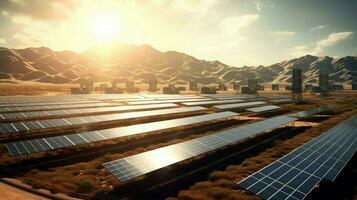 clean electricity from solar panels powers industry photo