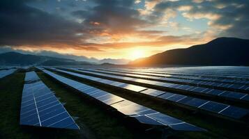 clean electricity from solar panels powers industry photo