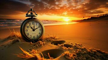 clock ticks sands slip sun sets success awaits photo