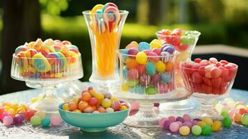 colorful candy dessert brings joy to a summer party celebrate photo