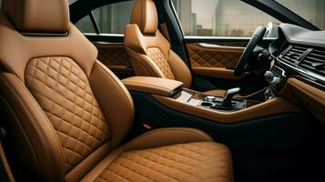 comfortable leather seats add elegance to driving photo