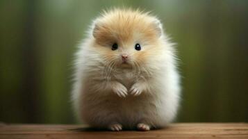 cute mammal small rodent fluffy fur looking at camera photo