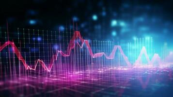 digitally generated pulse trace analyzing healthcare data photo