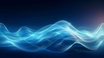 electricity flowing in smooth blue abstract wave photo