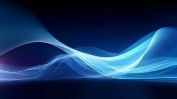 electricity flowing in smooth blue abstract wave photo