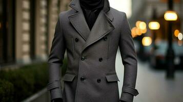 elegant woolen jacket for men winter fashion photo