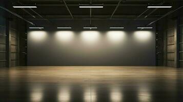 empty modern room with bright lighting equipment photo