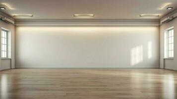 empty modern room with bright lighting equipment photo