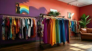 fashion boutique showcasing a vibrant collection photo