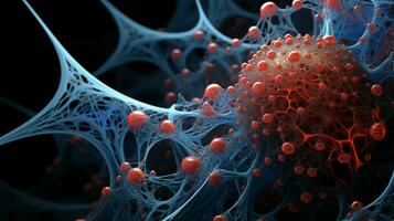 fractal design of cancer cell molecular structure photo