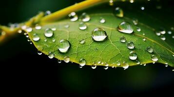 fresh dew on fragile leaf nature beauty photo