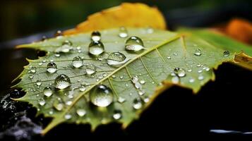 fresh dew on fragile leaf nature beauty photo