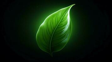 fresh green leaf symbol of growth and freshness in nature photo