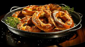 freshly baked pretzels a crunchy indulgence for a gourmet photo