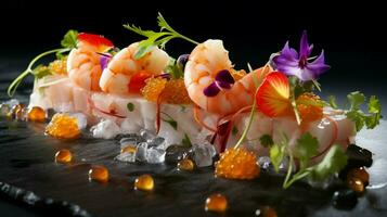 freshness and gourmet combine in a healthy eating seafood photo