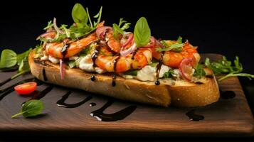 freshness and gourmet meal slice of grilled seafood photo