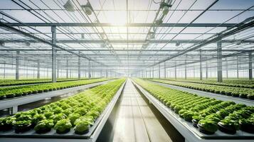 freshness and growth in greenhouse agriculture industry photo