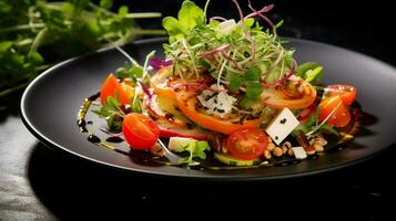 freshness and healthy eating a gourmet vegetarian meal photo